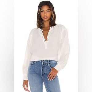 We The Free Free People Beach Day
Henley Pullover Womens 
Gauze Long Sleeve Top